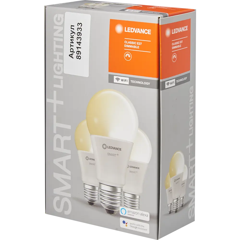 Набор умных ламп светодиодных Wi-Fi Osram Smart Plus E27 220-240 В 9 Вт груша матовая 806 лм теплый белый свет 3 шт 89143933 STLM-2054765 LEDVANCE  - Вид №4