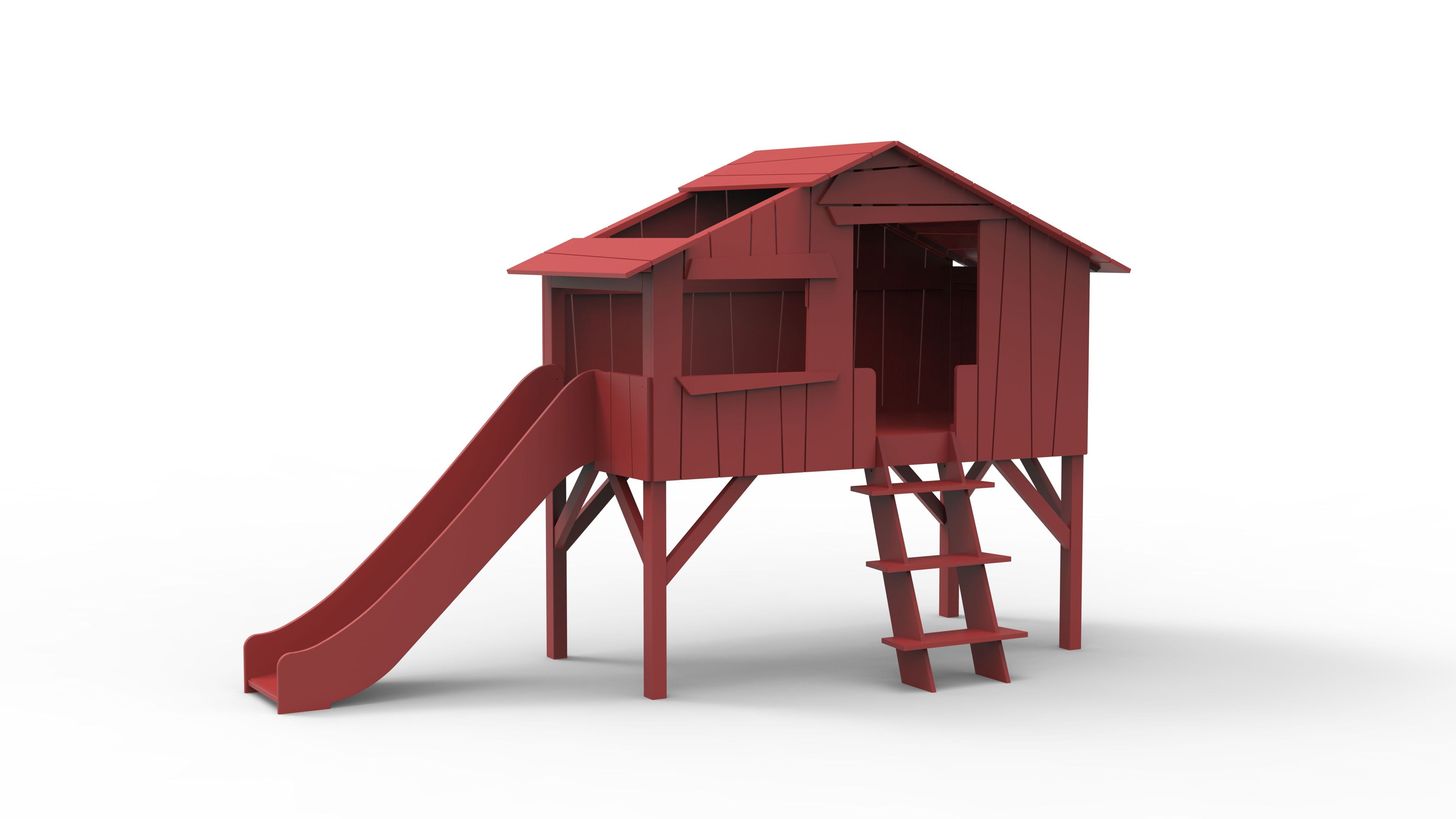 Кровать-чердак из МДФ с горкой Mathy by Bols TREEHOUSE BEDS &amp ARCH-00138368 - Вид №28