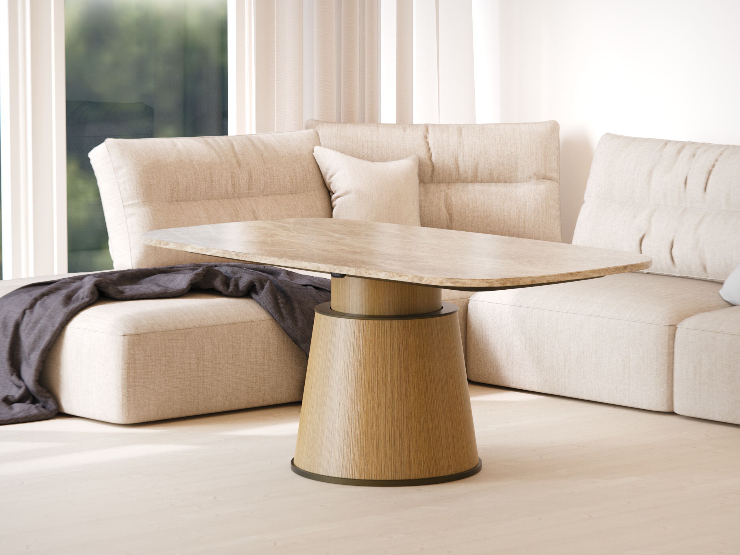 Прямоугольный мраморный стол с регулируемой высотой Pistore Marmi Smart Tables ARCH-00045836 - Вид №8