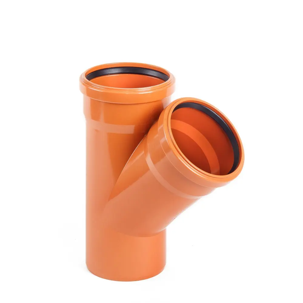 Тройник Хемкор d110 мм 45° пластиковый для наружной канализации STLM-2108865 - Вид №2