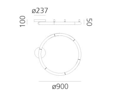 Настенный светильник / потолочный светильник из метакрилата Artemide алфавит света ARCH-00047492 - Вид №1