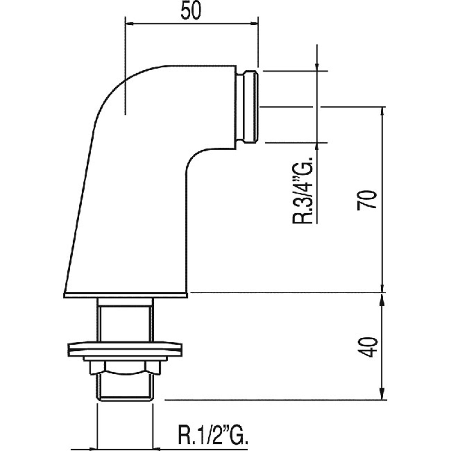 Коленные соединители для подачи воды для установки на край ванны для крана для ванны-134870 TRES RICAMBI - Вид №1