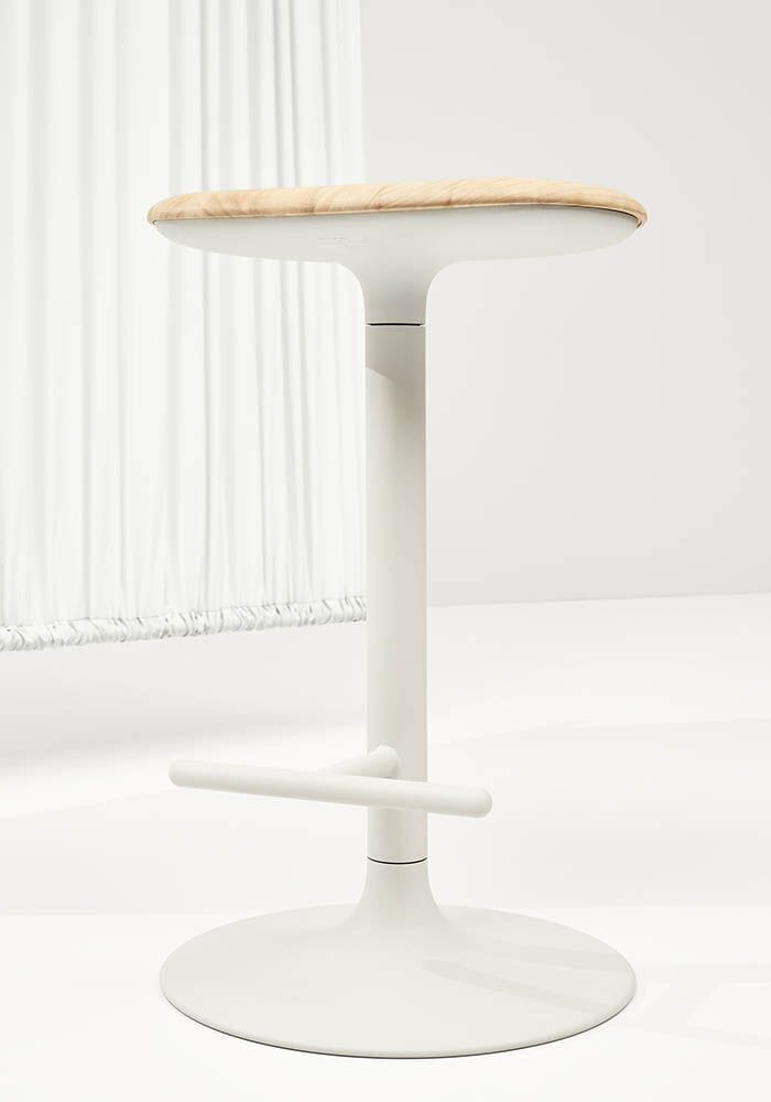 Высокий стальной стул с подставкой для ног и встроенной подушкой Infiniti Flink ARCH-00111841 - Вид №2