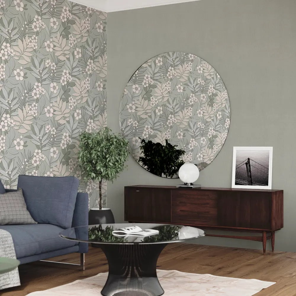 Обои флизелиновые Euro Decor Mia зелёные 1.06 м 6009-04 83684893 STLM-2101755 Santreyd - Вид №3