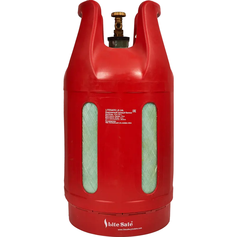 Газовый баллон Litesafe 24 л, стекловолокно/фибергласс, цвет красный STLM-2092941