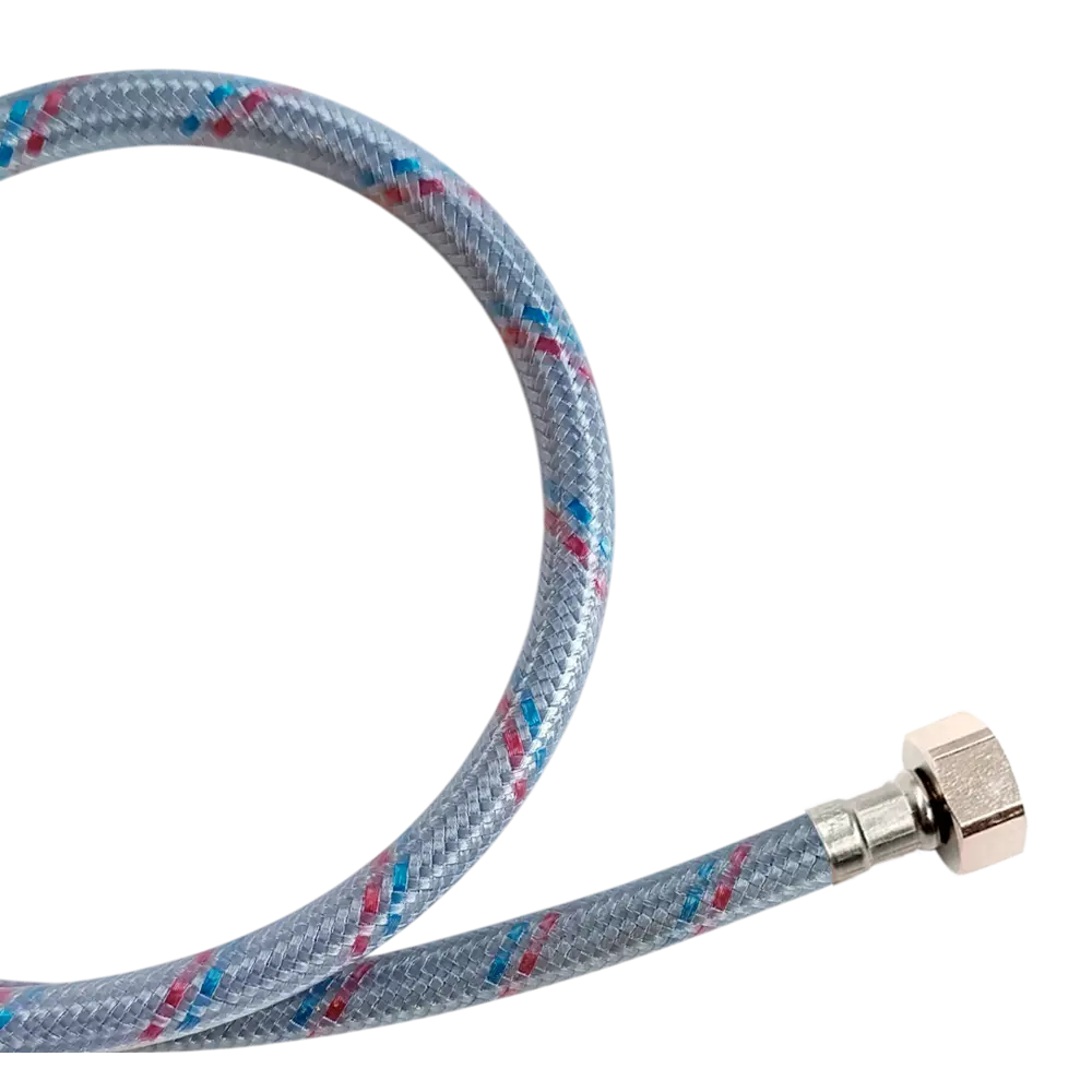 Гибкая подводка для воды Vaxt 1/2" гайка-гайка 120 см STLM-2171785 - Вид №1