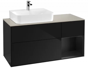 Villeroy&Boch Тумба под раковину Прямоугольная версия F153PDPH Finion Glossy Black Lacquer