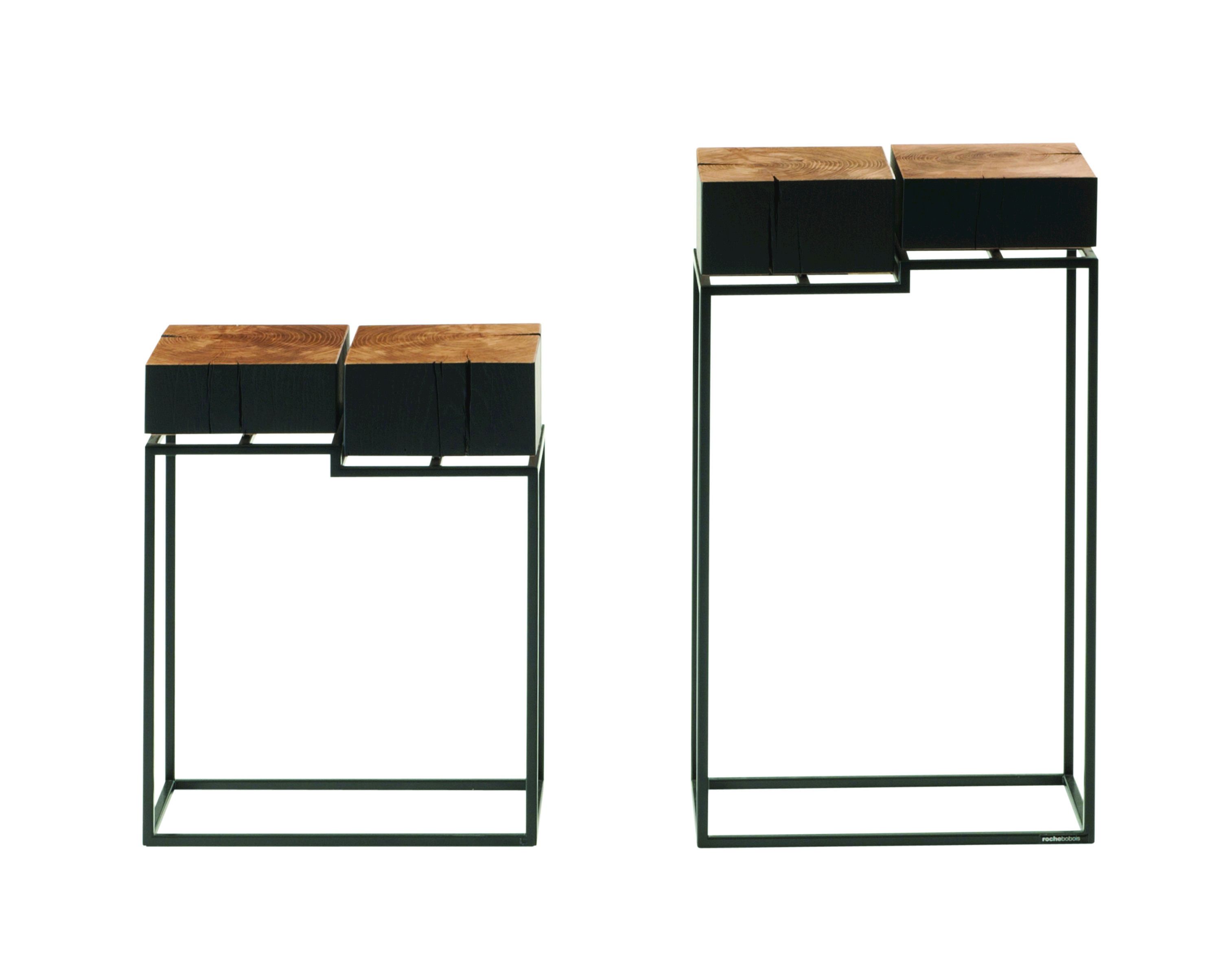 Квадратный стол из стали и дерева ROCHE BOBOIS Les Contemporains ARCH-00047703 - Вид №1