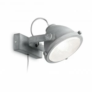 Спот настенный со стеклянным плафоном серый Reflector AP1 IDEAL LUX REFLECTOR 00-3925436 Серый