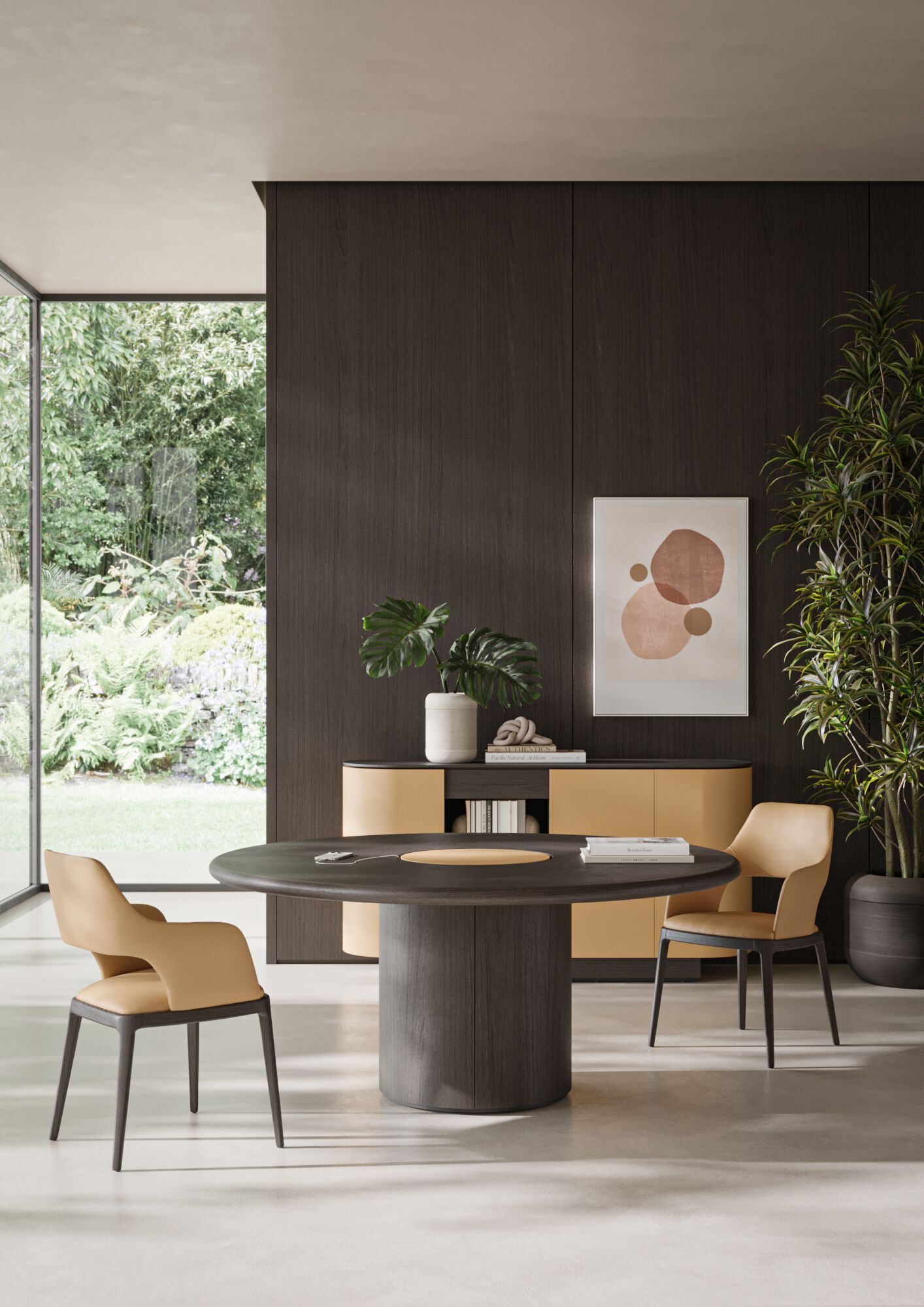 Круглый деревянный стол для совещаний с системой люверсов PROF Dea ARCH-00104400 - Вид №4