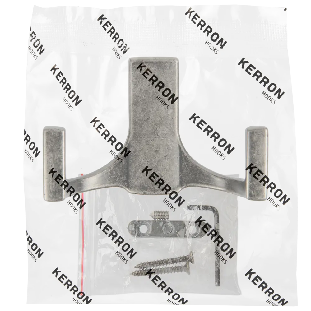 Крючок-вешалка Kerron KR0330, 30x51 мм, цвет чернёный цинк STLM-2066683 - Вид №3