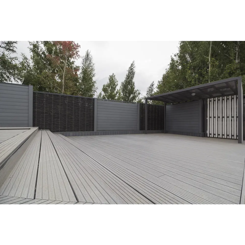Террасная доска ДПК MultiDeck цвет Белый 3000x150x27 мм. Вельвет 0.45 м² МУЛЬТИДЕК STLM-2177703 - Вид №12