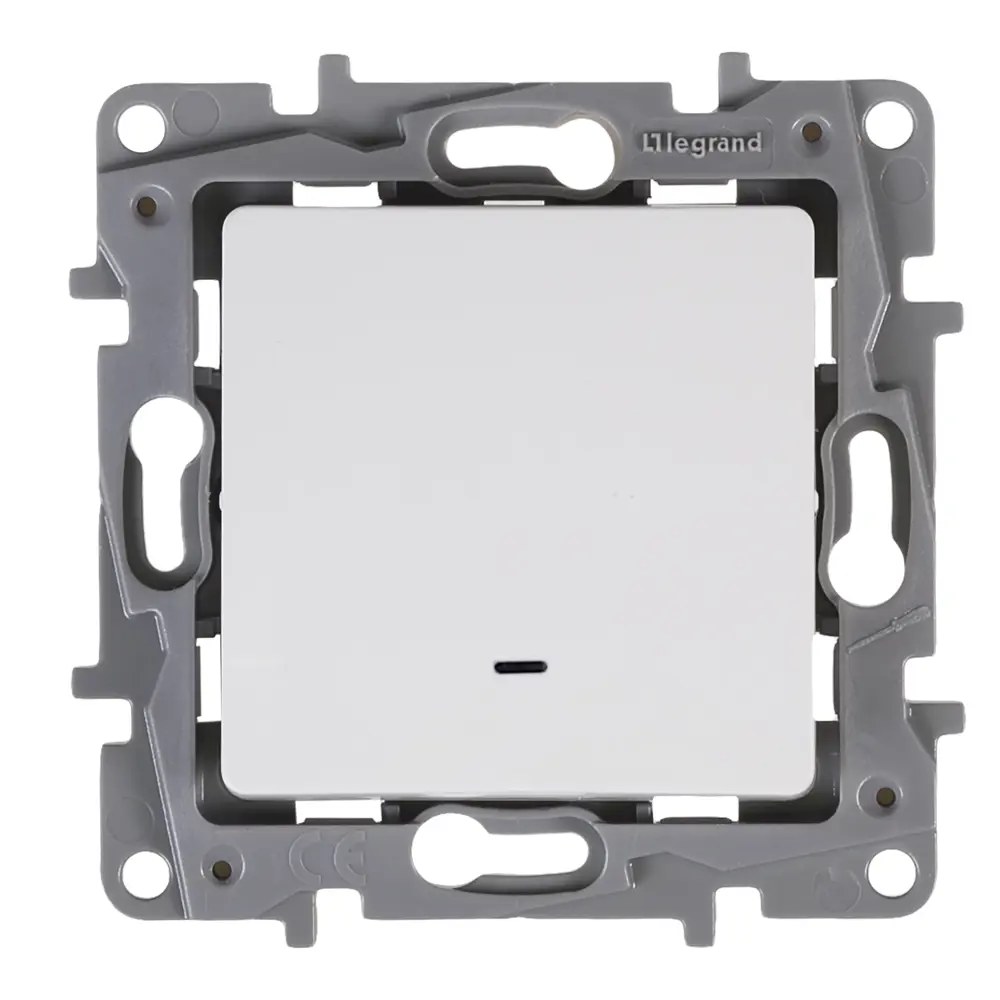 Legrand Etika — выключатель одноклавишный с белой подсветкой 17353304 STLM-0007960
