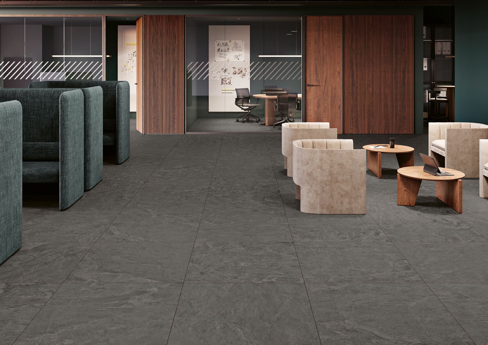 Пол из керамогранита с эффектом камня MARGRES THUNDER ARCH-00047084 - Вид №2