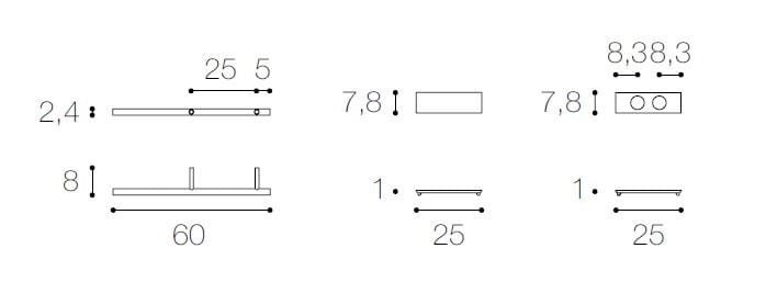 Держатель для полотенец / полка для ванной комнаты из нержавеющей стали и дерева Falper цилиндр ARCH-00006285 - Вид №6