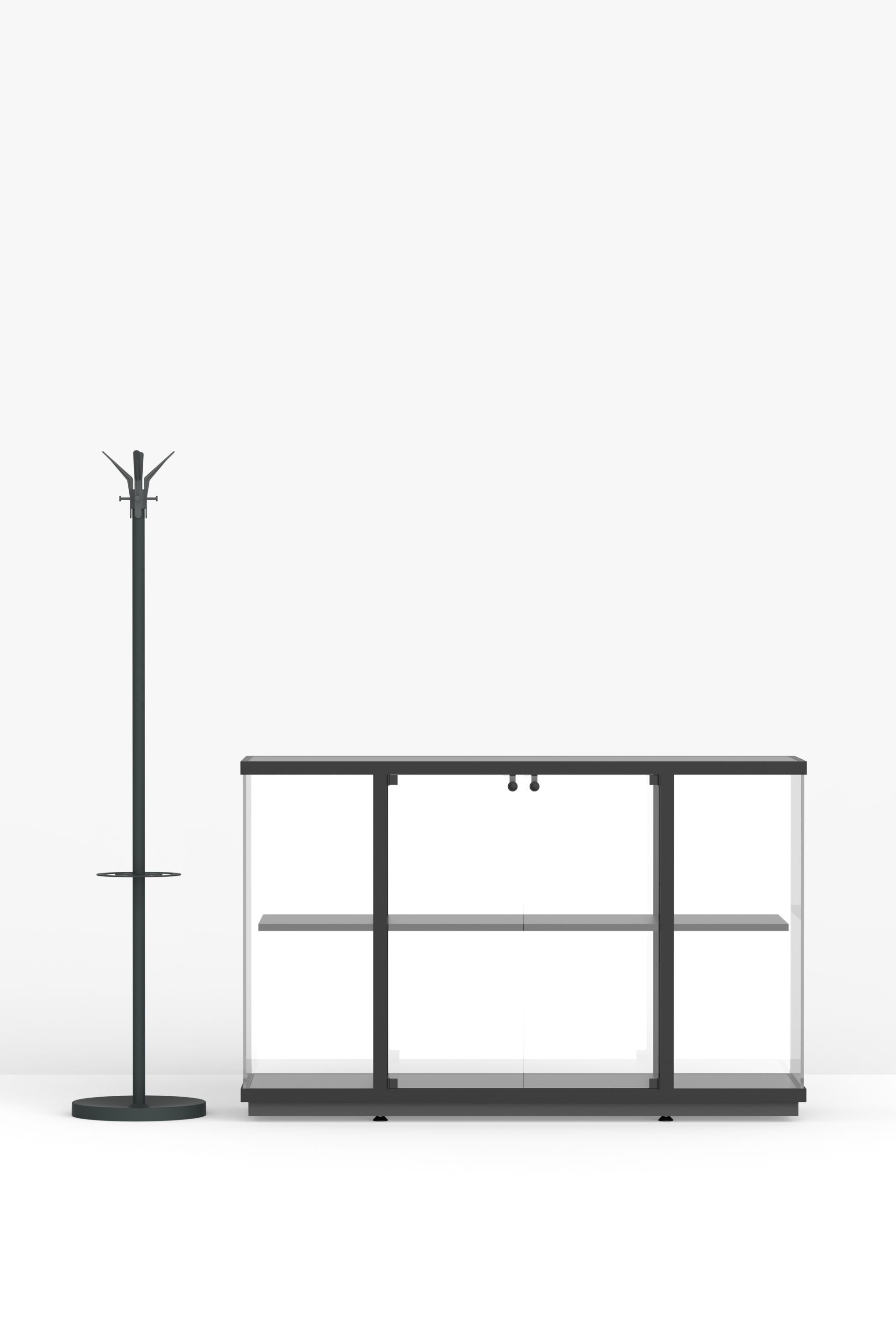 Стальная вешалка с порошковым покрытием с держателем зонта FUNCTIONALS Tertio ARCH-00077156 - Вид №4