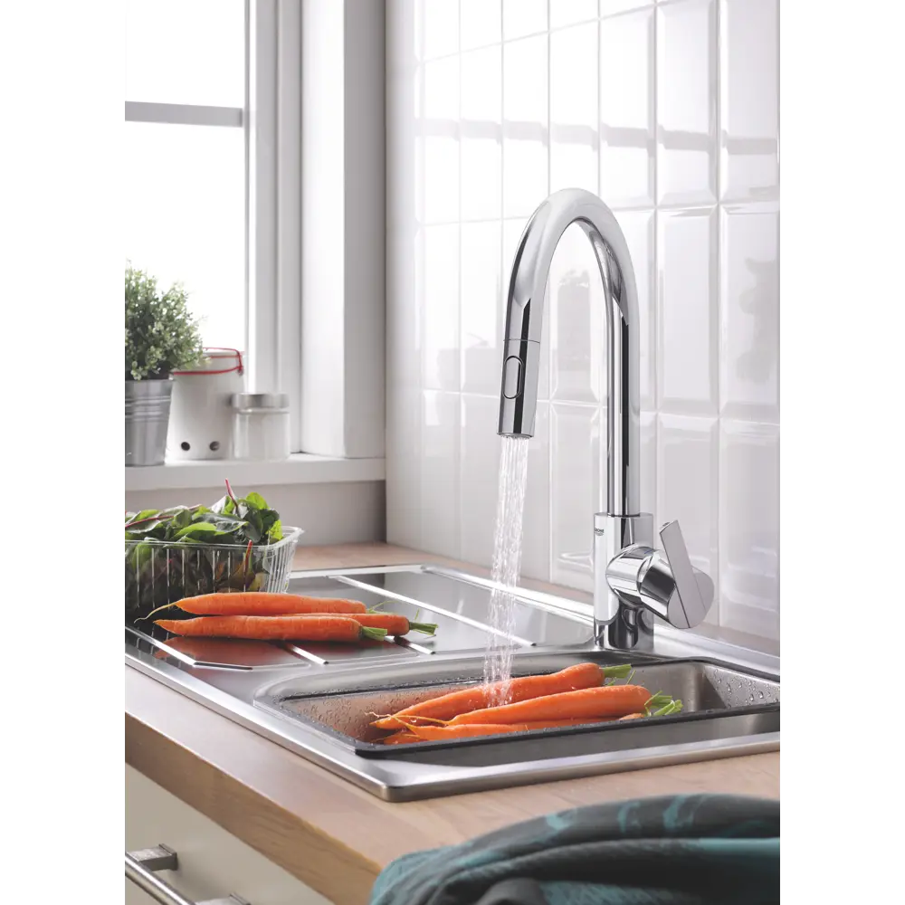 Смеситель для кухни GROHE Feel выдвижной, цвет хром Feel Clova STLM-2209415 - Вид №21