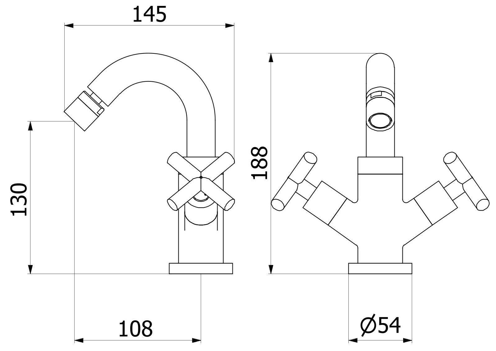 Смеситель для биде с автоматическим сливом IB Wow ARCH-00136353 - Вид №2