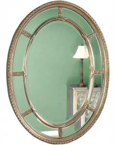 Овальное зеркало настенное серебро "Модена" Soho Silver/15 LOUVRE HOME НАСТЕННОЕ ЗЕРКАЛО 036155 Серебро
