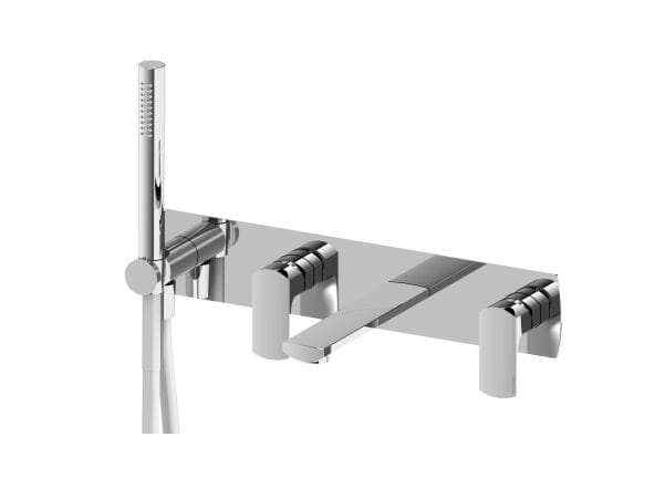 Латунный смеситель для душа / ванны с 4 отверстиями и ручным душем Rubinetterie Treemme Albatros ARCH-00080992 - Вид №1