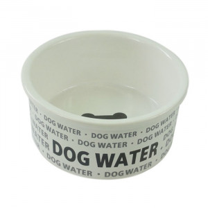 ПР0044094 Миска для животных Dog water белая керамическая 12,5х4,5 см 260мл Foxie