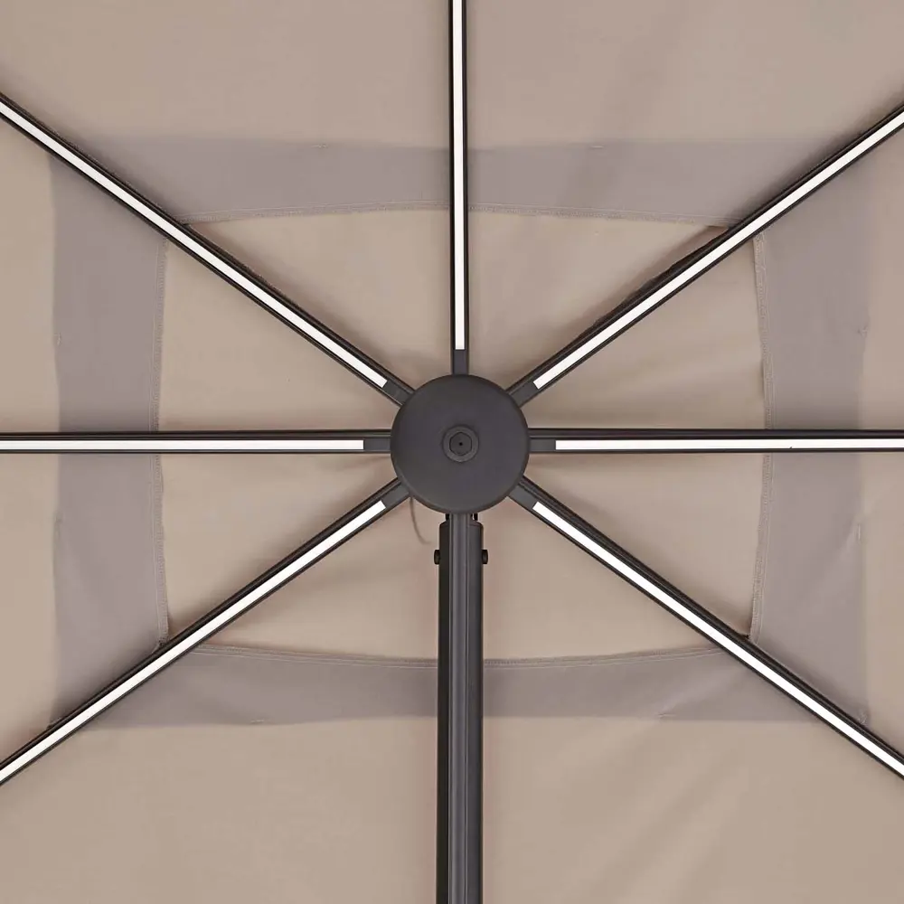 Зонт садовый Naterial Sonora 2.8х3.9 м бежевый с подставкой STLM-2005796 - Вид №4