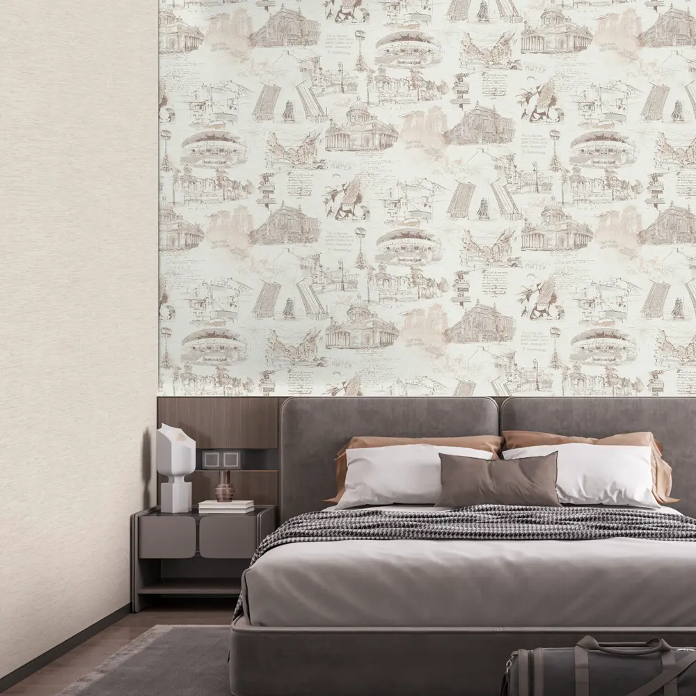 Обои бумажные Московская обойная фабрика Питер кофе 0.53 м 6351-2 STLM-2189866 - Вид №3