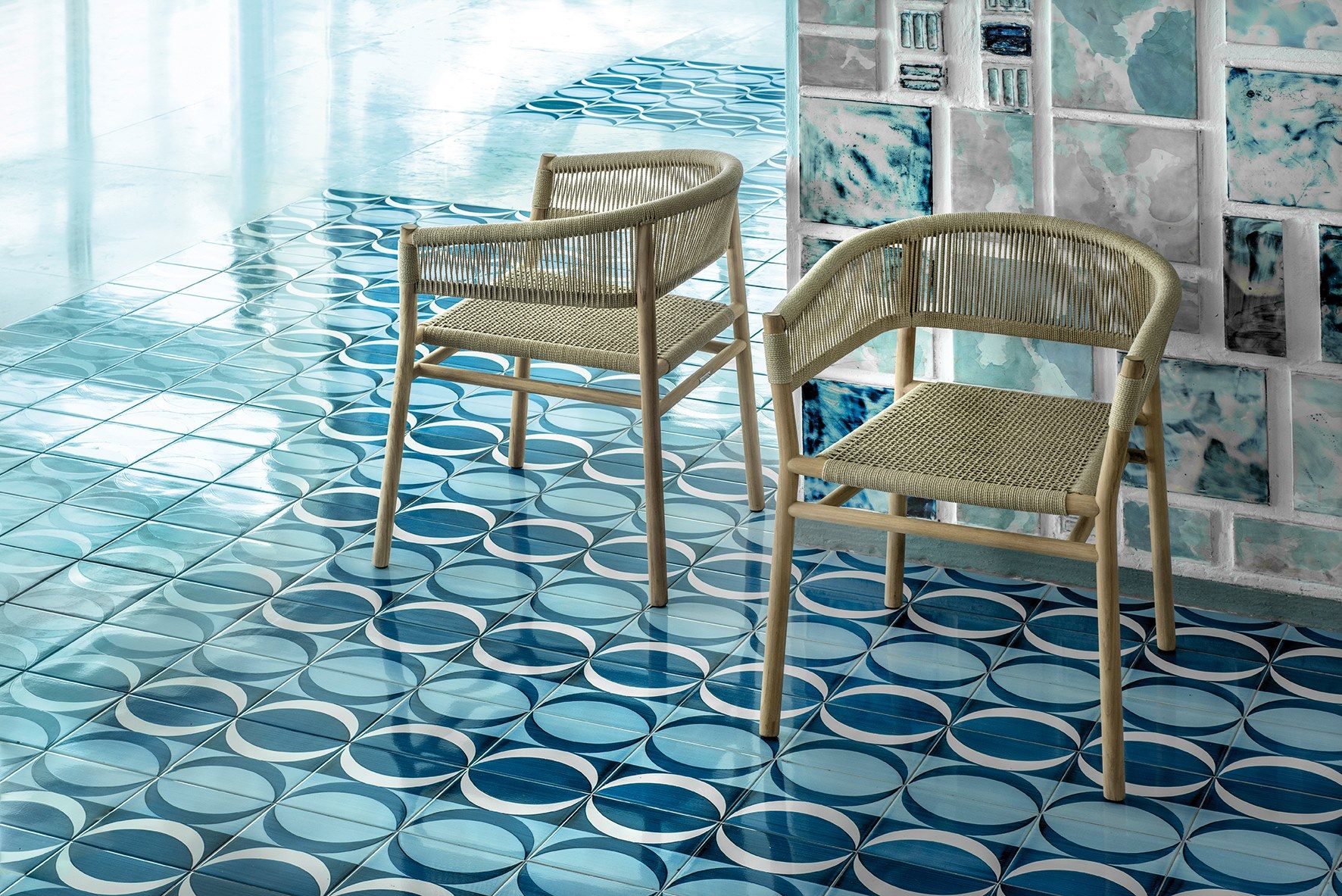 Штабелируемый садовый стул из тика и веревки Ethimo ARCH-00103677 - Вид №12