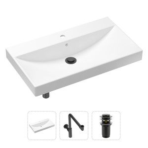 90704646 Раковина накладная 21520642 80см, с донным клапаном и сифоном Bathroom Sink STLM-0346426 LAVINIA BOHO