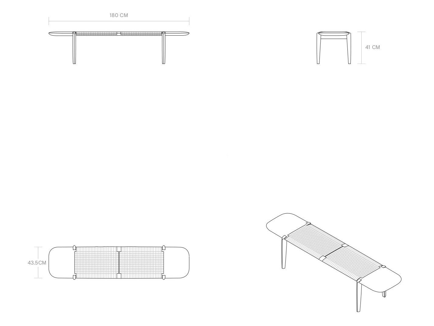 Скамейка из тикового дерева Phantom Hands Tangāli ARCH-00097989 - Вид №8