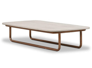 Бетонный прямоугольный садовый столик