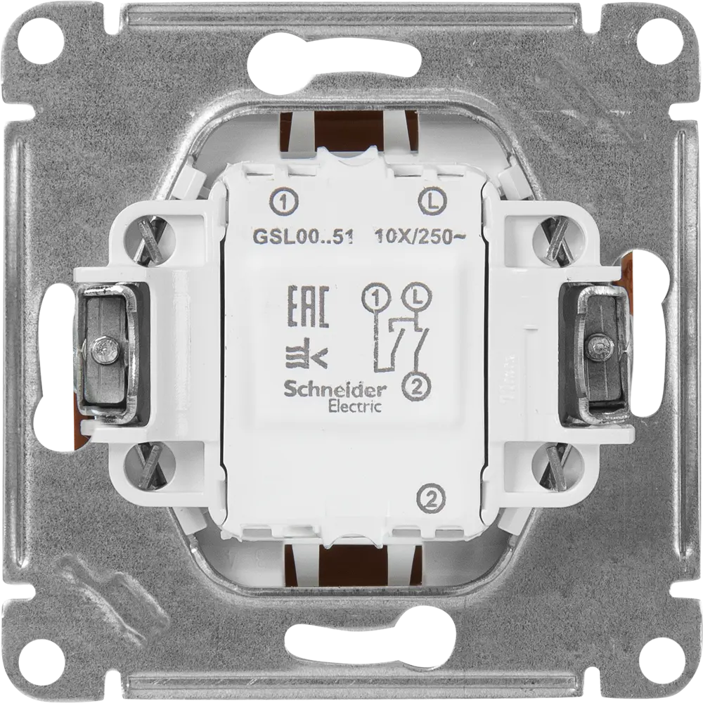 Выключатель встраиваемый Systeme Electric Glossa СХ5 2 клавиши цвет дуб STLM-2147409 - Вид №2