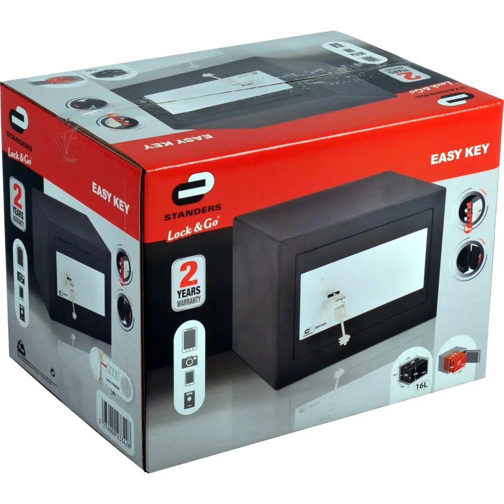 Сейф мебельный Standers N2 с ключевым замком сталь 16 л STLM-2022237 - Вид №5