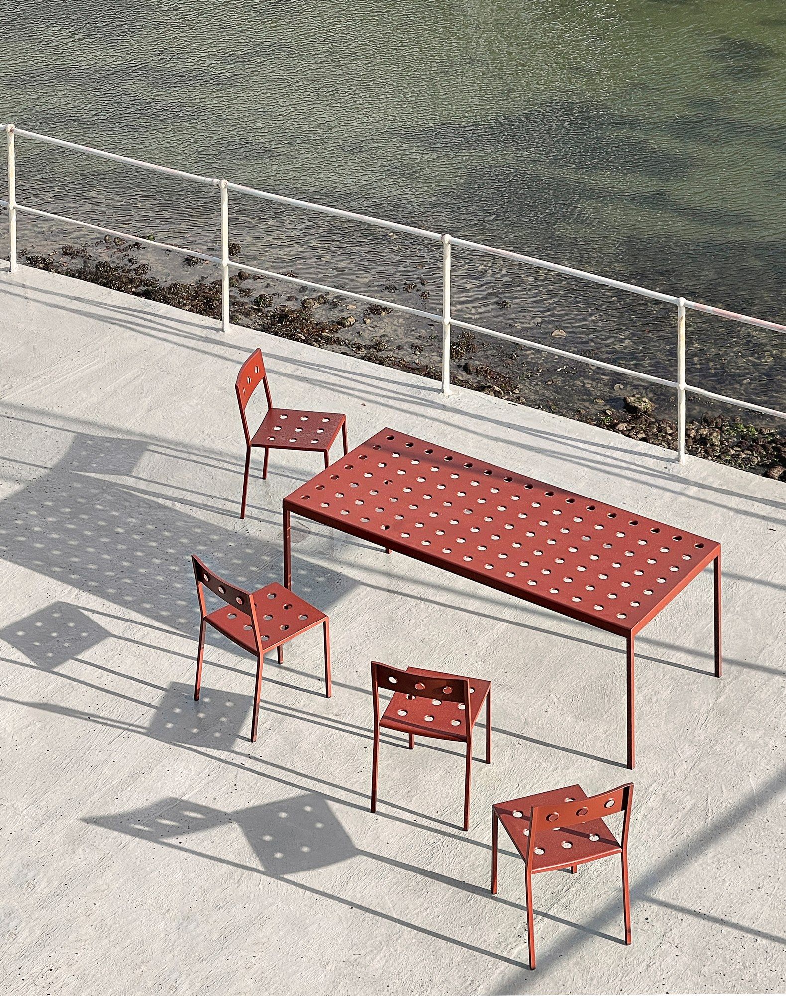 Стальной стул с порошковым покрытием с открытой спинкой Hay балкон ARCH-00152024 - Вид №39