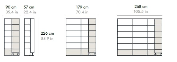 Книжный шкаф из МДФ на колесах Punt Literatura ARCH-00064312 - Вид №17
