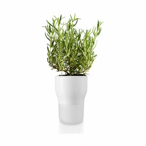 EVA SOLO 568146 Горшок для растений с функцией самополива, 11 см, белый Стекло, керамика, нейлон