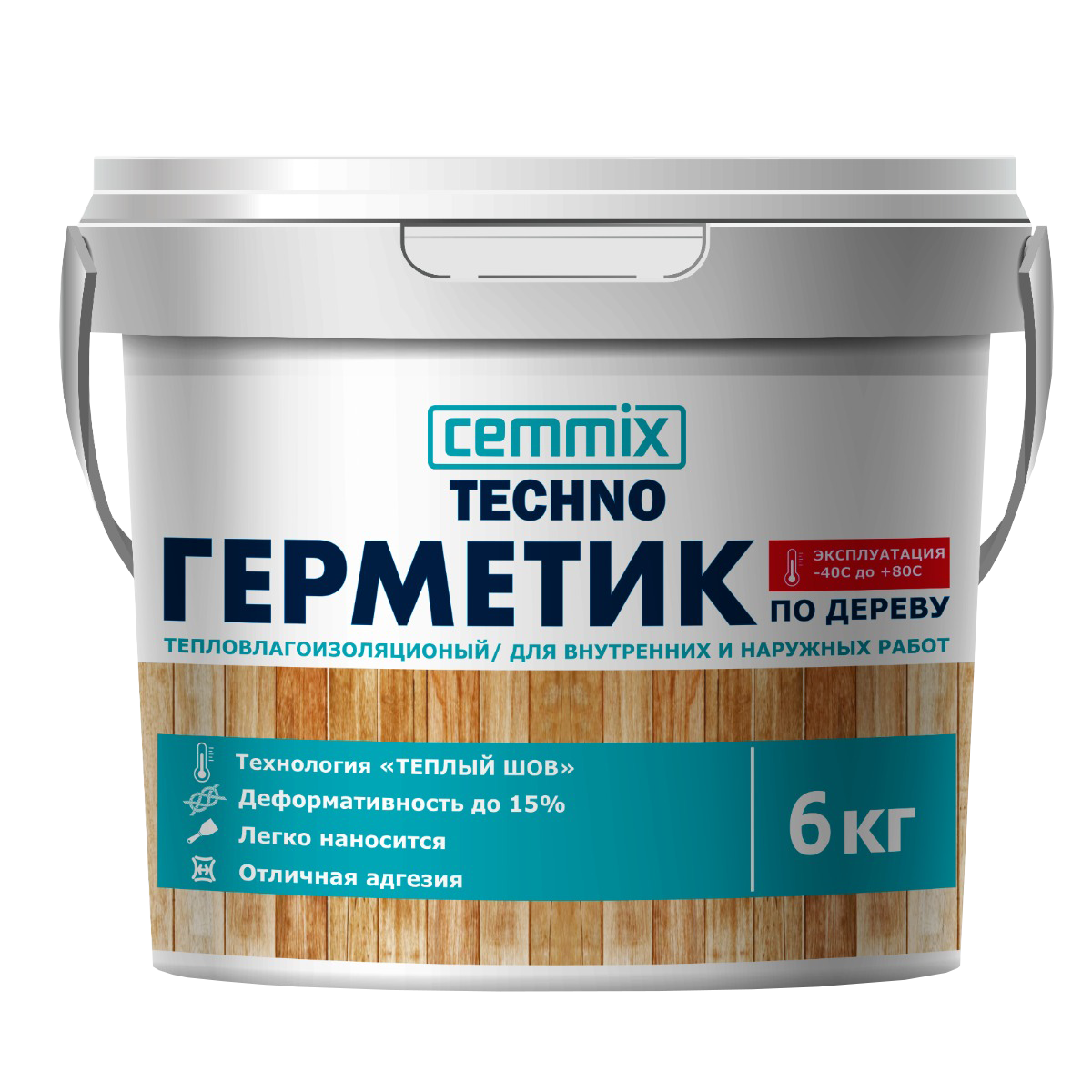 90602619 Герметик для Теплых швов акрил для деревянных поверхностей мед ведро 6 кг STLM-0301903 CEMMIX