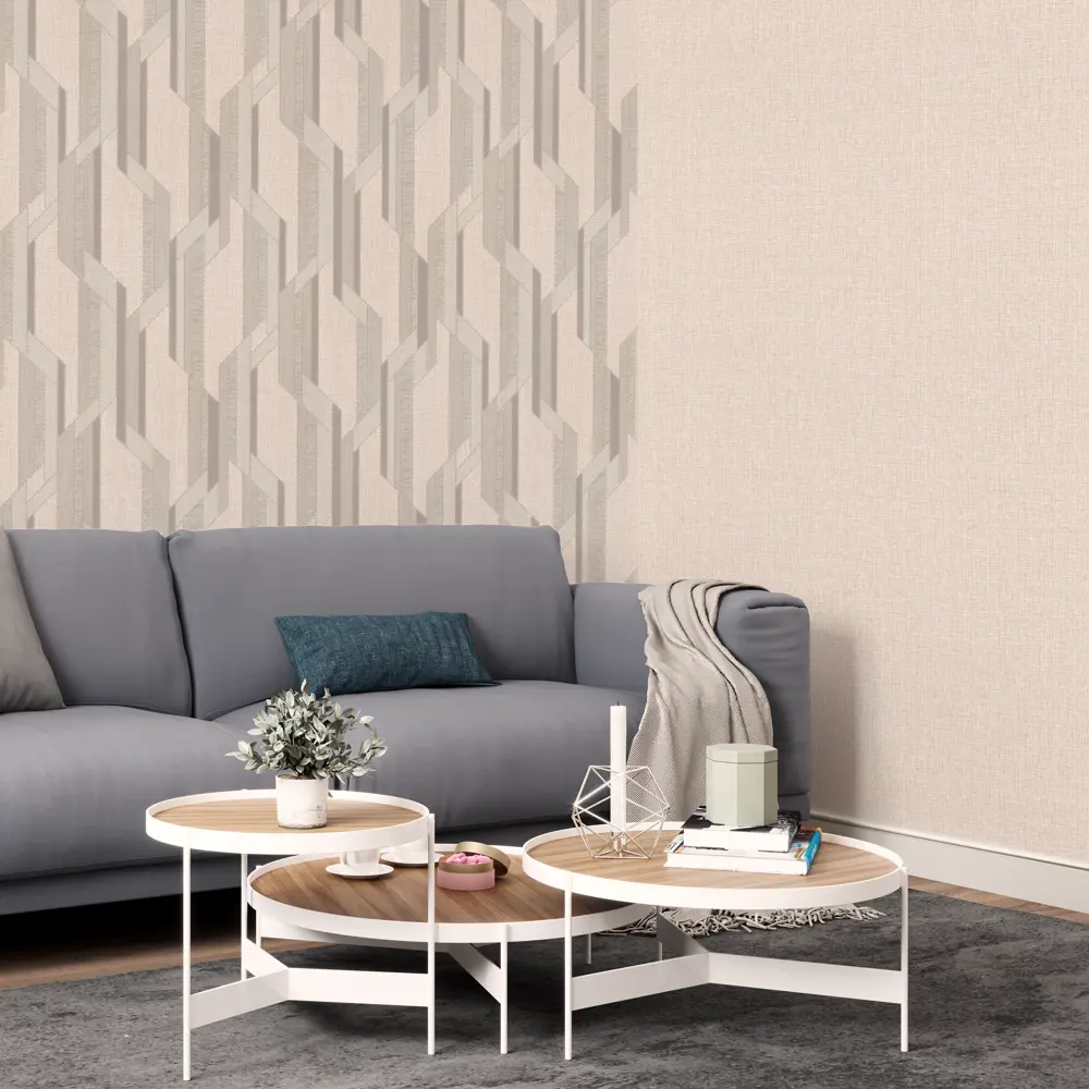 Обои флизелиновые Palitra Life Manchester бежевые 1.06 м PL71613-24 STLM-2200928 - Вид №3