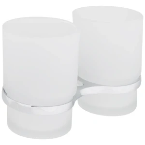 Стакан двойной Grampus "Ocean", стекло, цвет хром