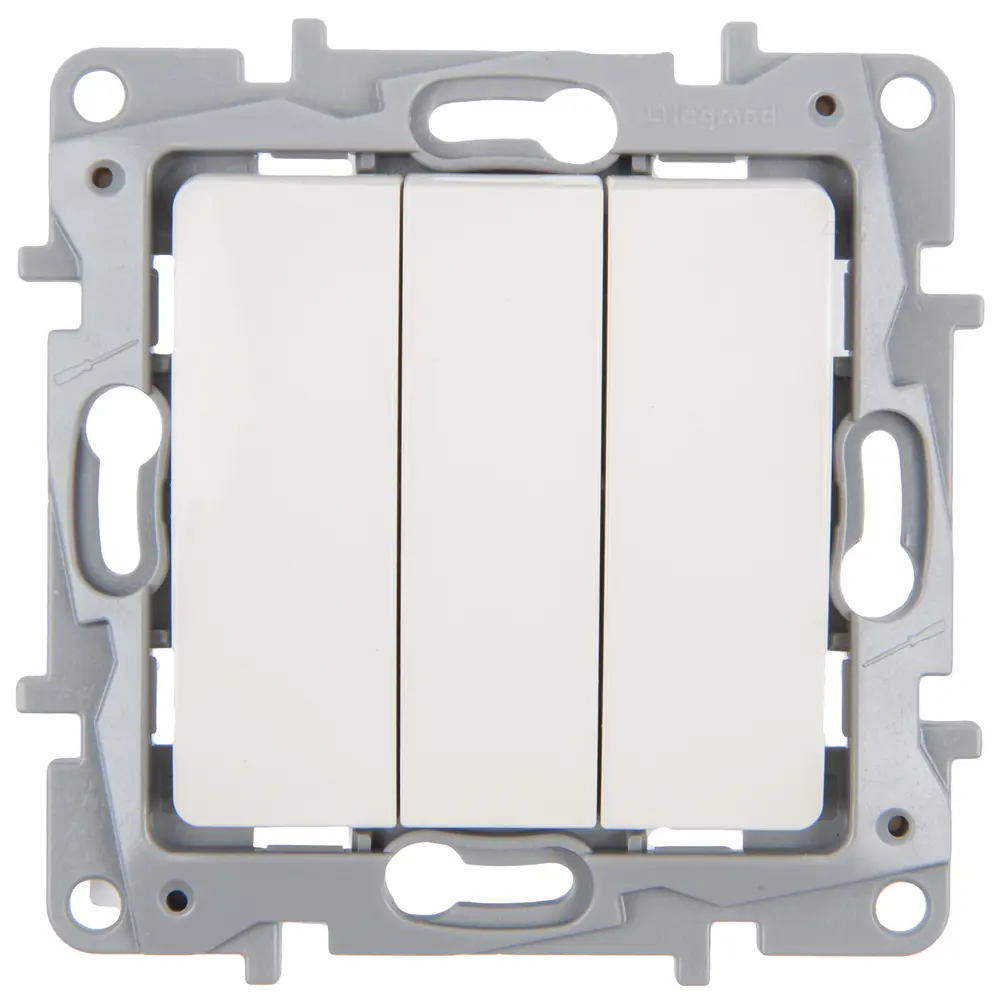 Трёхклавишный выключатель Legrand Etika для скрытого монтажа в цвете слоновая кость 17356396 STLM-0007978