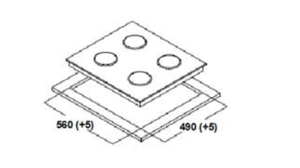 8109568 Газовая варочная поверхность Oasis P-GB STDN-0019331 - Вид №1