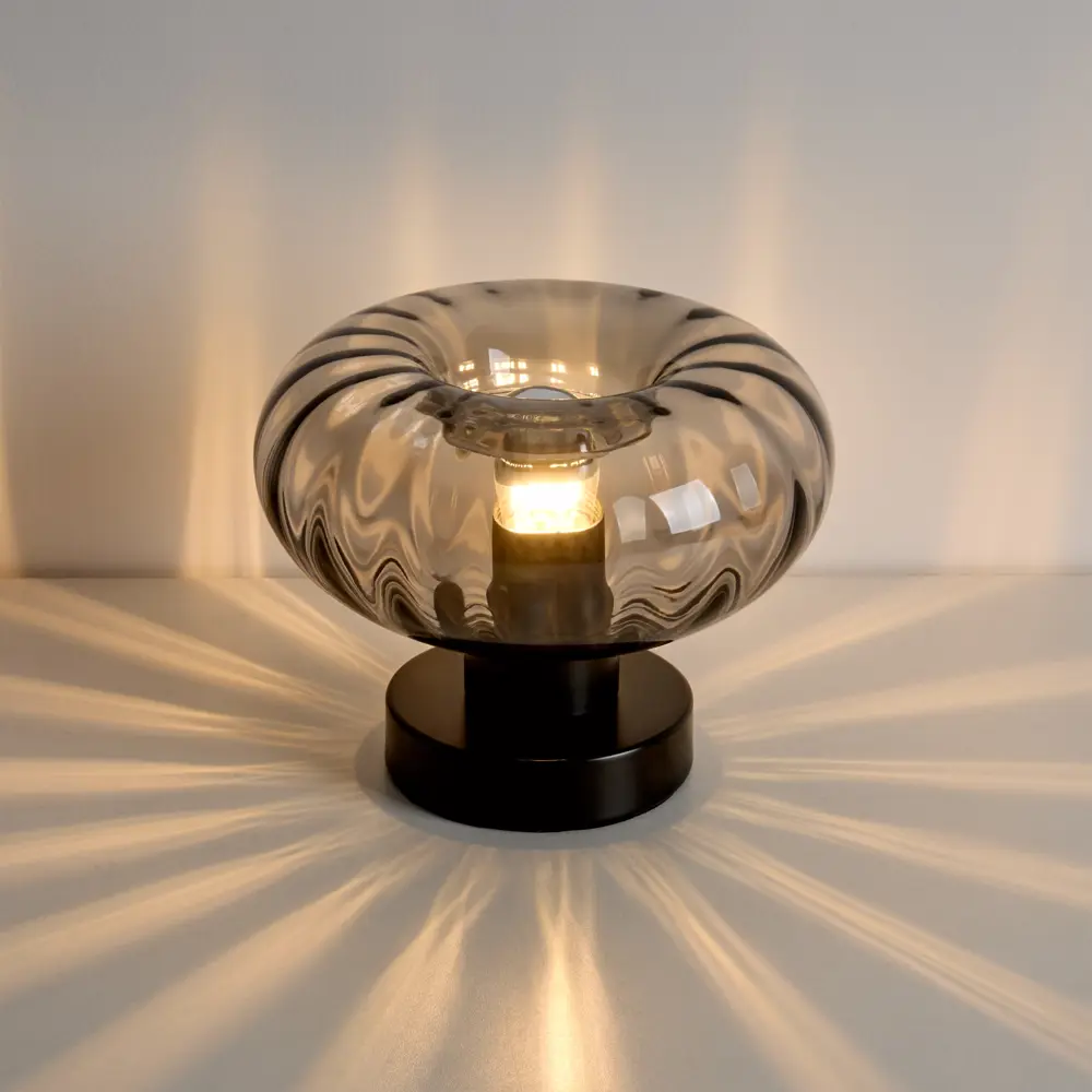 Настольная лампа Freya Glans цвет черный STLM-2097270