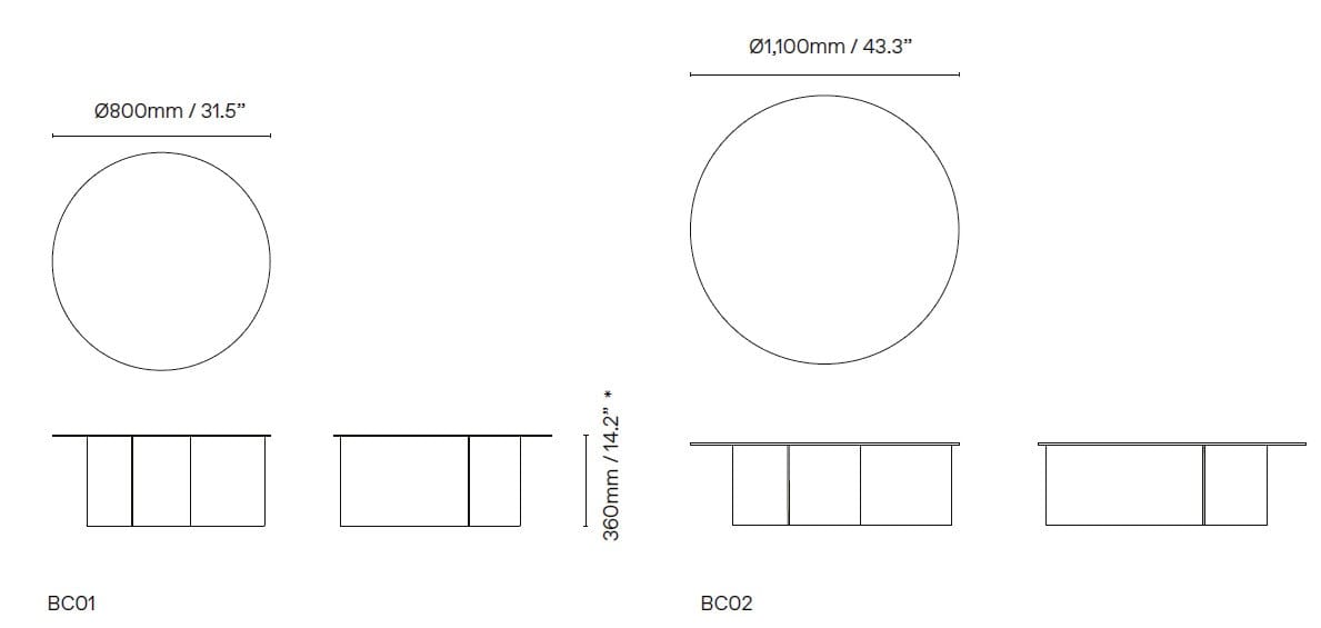Алюминиевый круглый низкий журнальный столик с порошковым покрытием Ross Gardam ARCH-00041152 - Вид №3