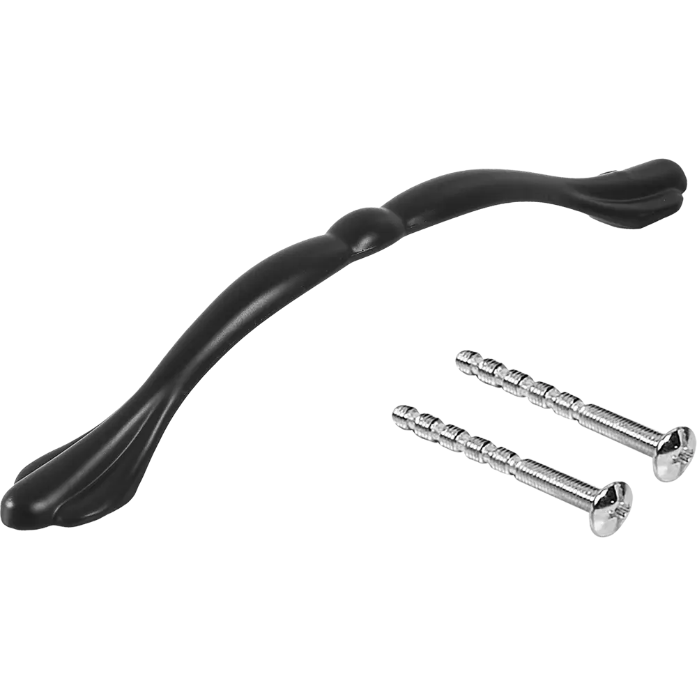 Мебельная ручка-скоба L4.028 черная 128 мм LARVIJ STLM-2176404 - Вид №3