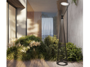 Алюминиевый светодиодный напольный торшер