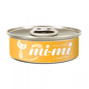 УТ0008796*24 Корм для кошек Кусочки в желе сыр конс.80г (упаковка - 24 шт) Mi-mi