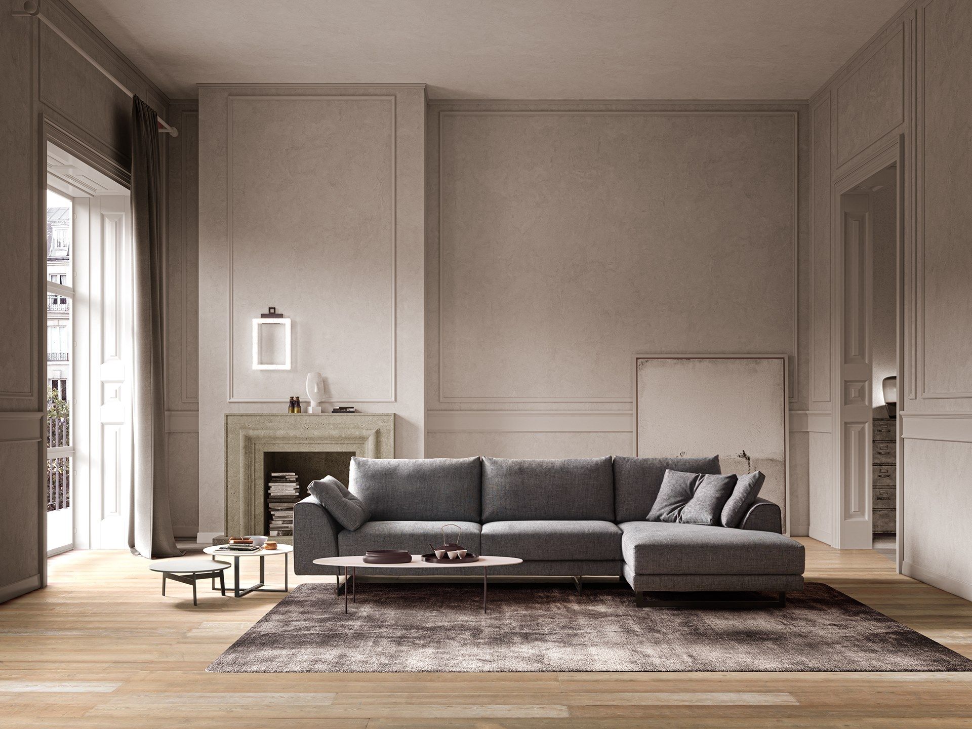 Тканевый диван с полуостровом VALENTINI Ernest New ARCH-00048554 - Вид №4