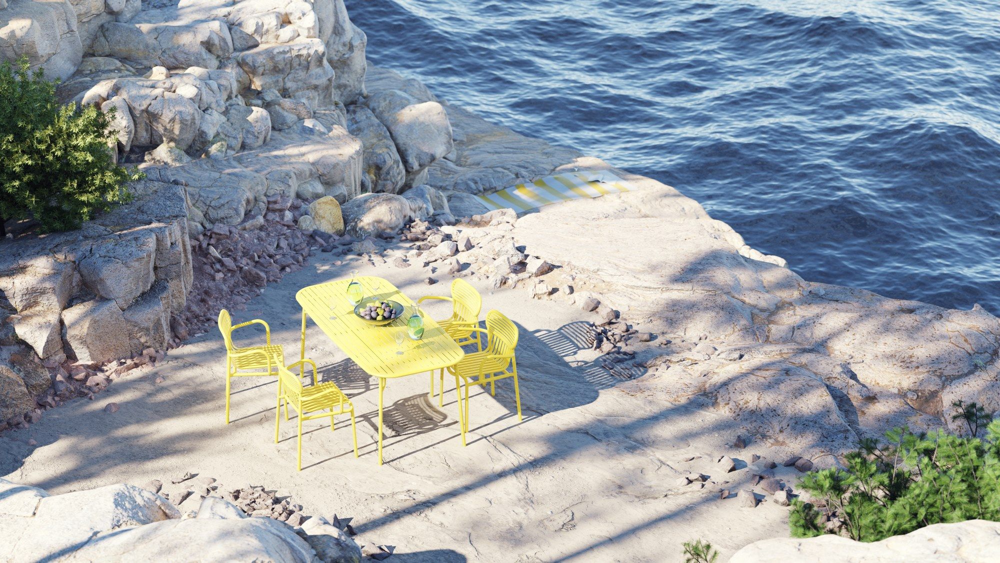 Алюминиевый прямоугольный садовый стол с порошковым покрытием Petite Friture выходные ARCH-00046111 - Вид №53