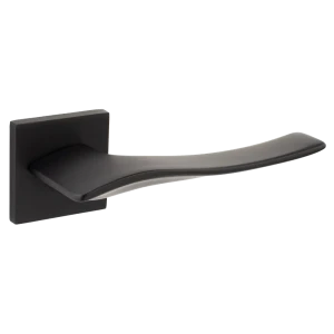 Дверная ручка Armex H-30152-A черная матовая на квадратной розетке 89420963