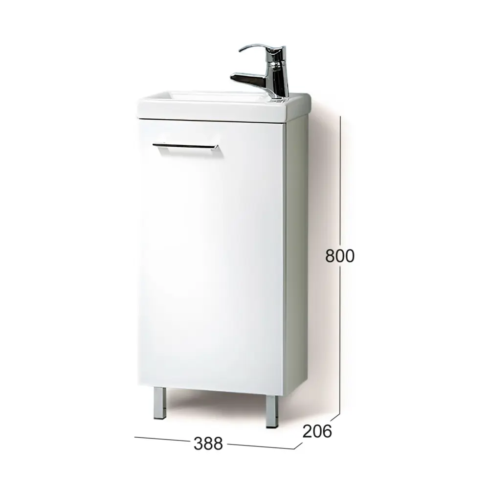 17114291 Тумба под раковину Акваль Паола 40 см напольная цвет белый STLM-0007517 - Вид №8